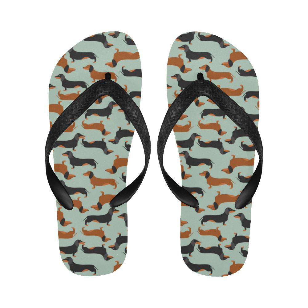 Dachshund Cute Print Pattern Flip Flops-JTAMIGO.COM
