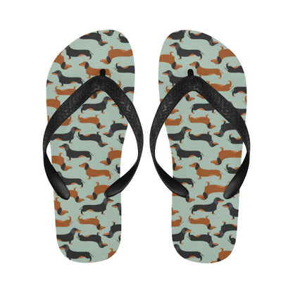 Dachshund Cute Print Pattern Flip Flops-JTAMIGO.COM