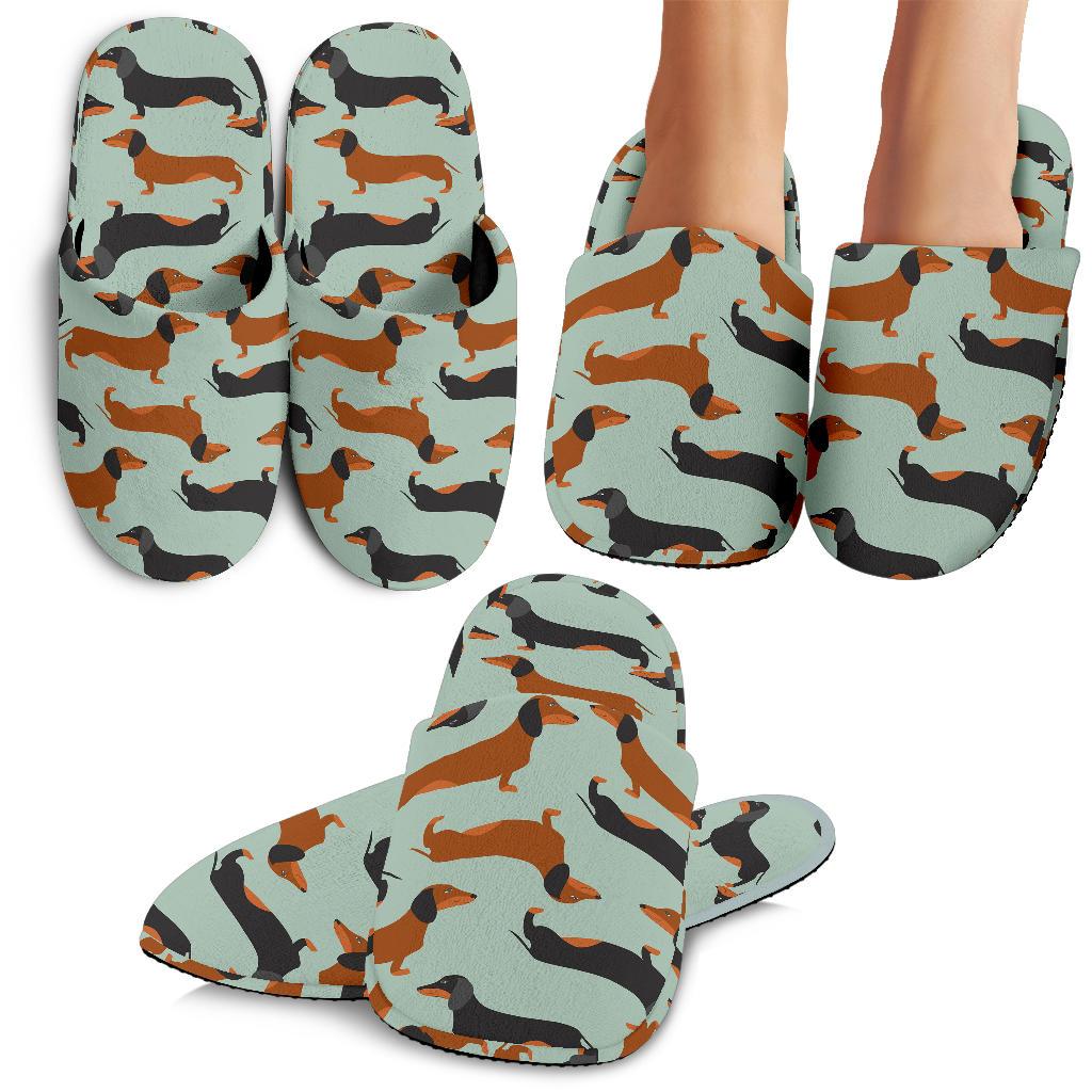Dachshund Cute Print Pattern House Slippers