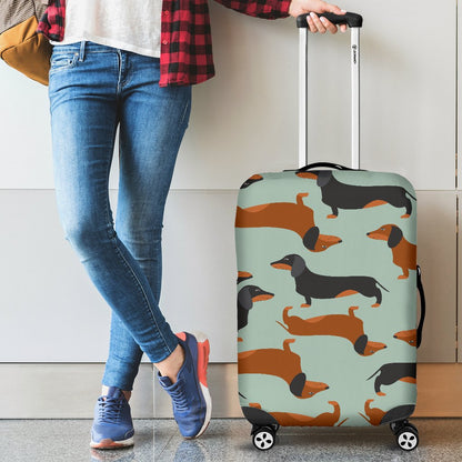 Dachshund Cute Print Pattern Luggage Cover Protector