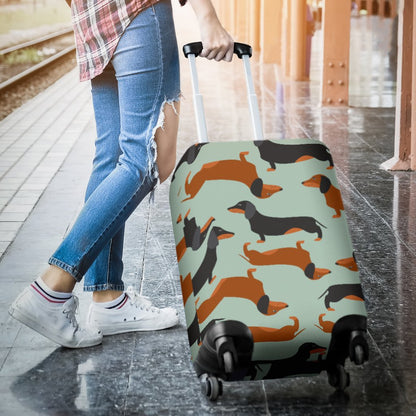 Dachshund Cute Print Pattern Luggage Cover Protector