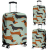 Dachshund Cute Print Pattern Luggage Cover Protector