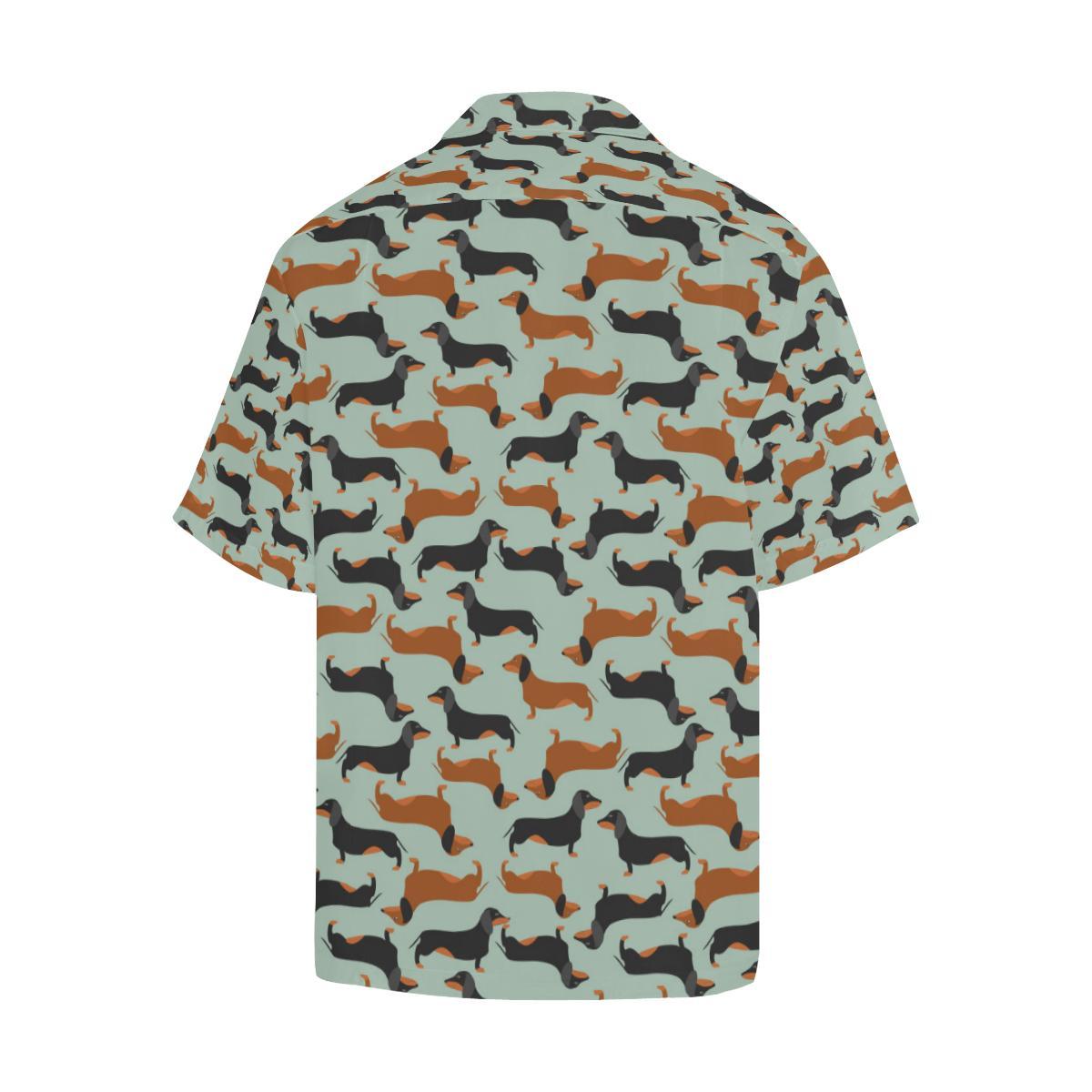 Dachshund Cute Print Pattern Men Aloha Hawaiian Shirt