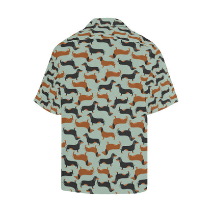 Dachshund Cute Print Pattern Men Aloha Hawaiian Shirt
