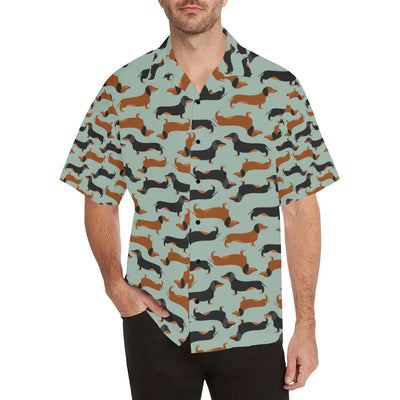 Dachshund Cute Print Pattern Men Aloha Hawaiian Shirt