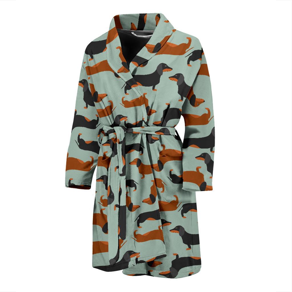 Dachshund Cute Print Pattern Men Bath Robe-JTAMIGO.COM