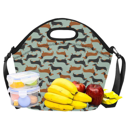 Dachshund Cute Print Pattern Neoprene Lunch Bag (Model 1669)(Large)-JTAMIGO.COM