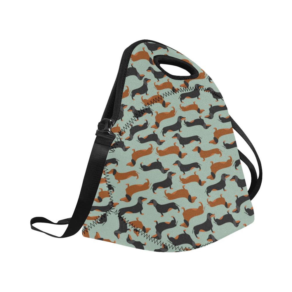 Dachshund Cute Print Pattern Neoprene Lunch Bag (Model 1669)(Large)-JTAMIGO.COM