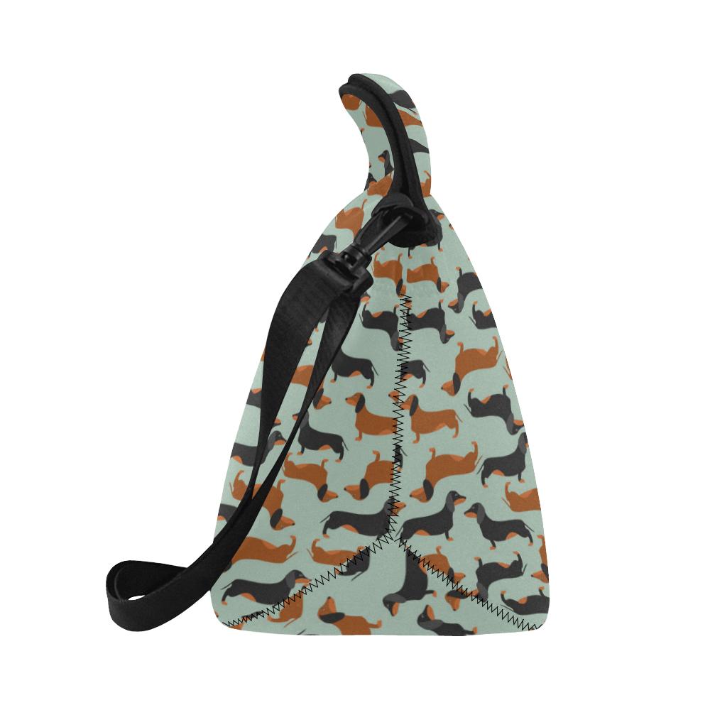 Dachshund Cute Print Pattern Neoprene Lunch Bag (Model 1669)(Large)-JTAMIGO.COM