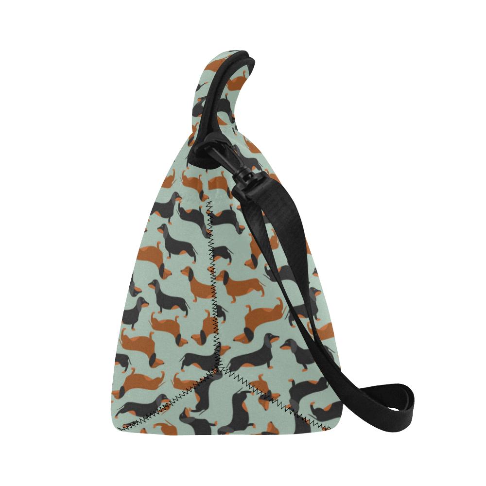 Dachshund Cute Print Pattern Neoprene Lunch Bag (Model 1669)(Large)-JTAMIGO.COM
