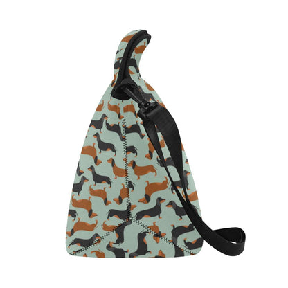 Dachshund Cute Print Pattern Neoprene Lunch Bag (Model 1669)(Large)-JTAMIGO.COM