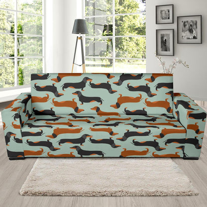 Dachshund Cute Print Pattern Sofa Slipcover-JTAMIGO.COM