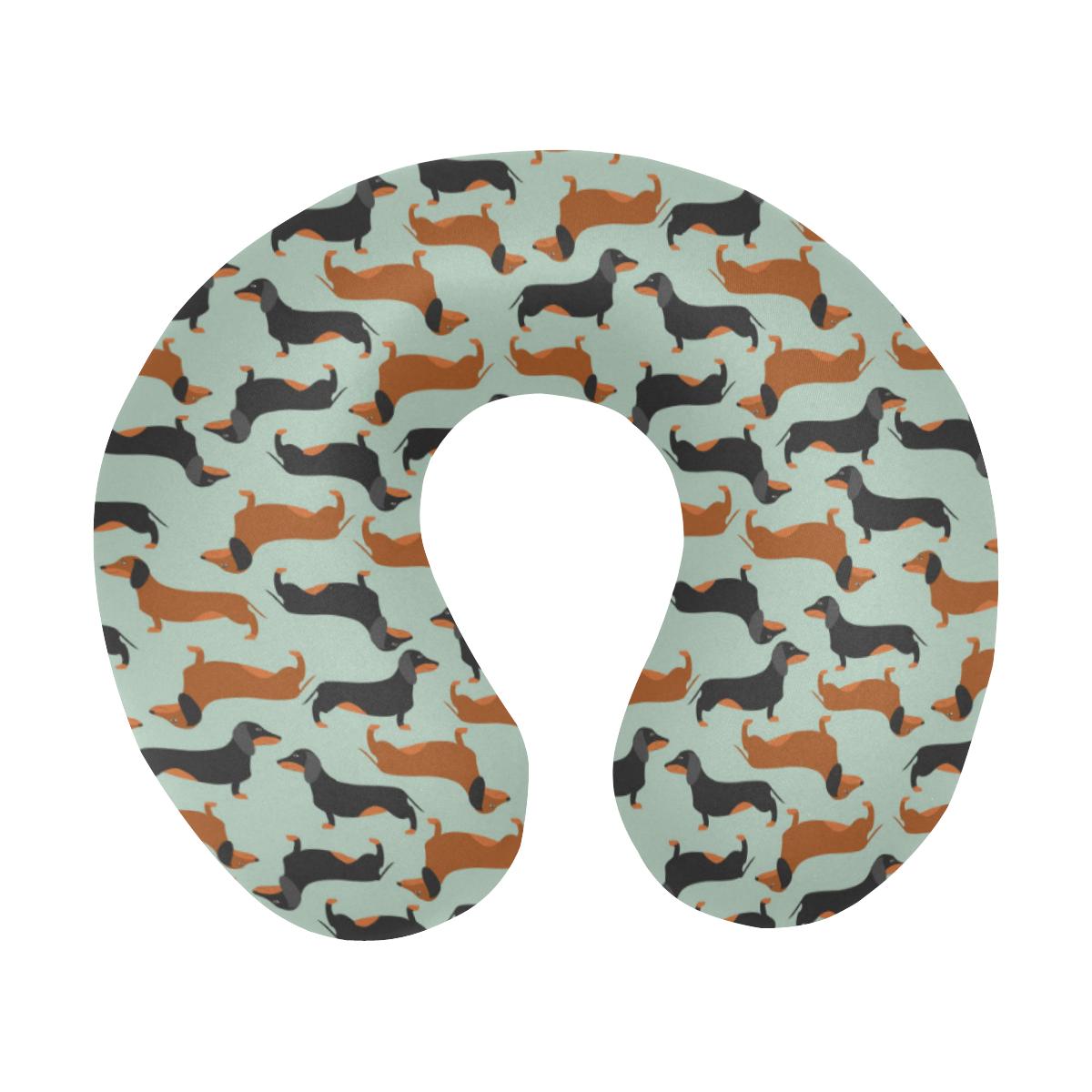 Dachshund Cute Print Pattern U-Shaped Travel Neck Pillow-JTAMIGO.COM