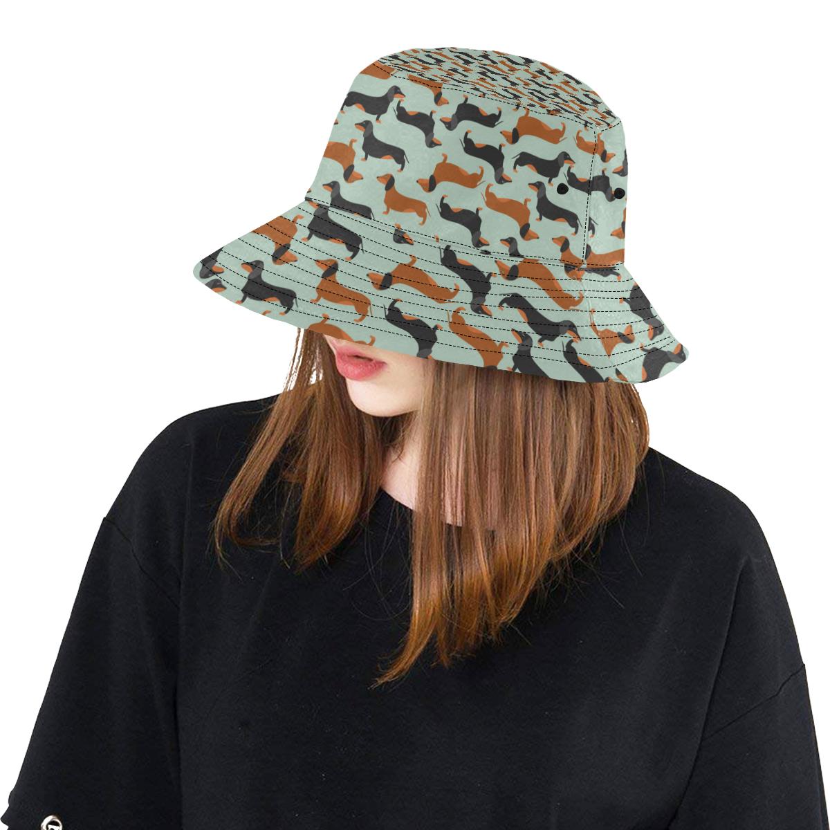 Dachshund Cute Print Pattern Unisex Bucket Hat