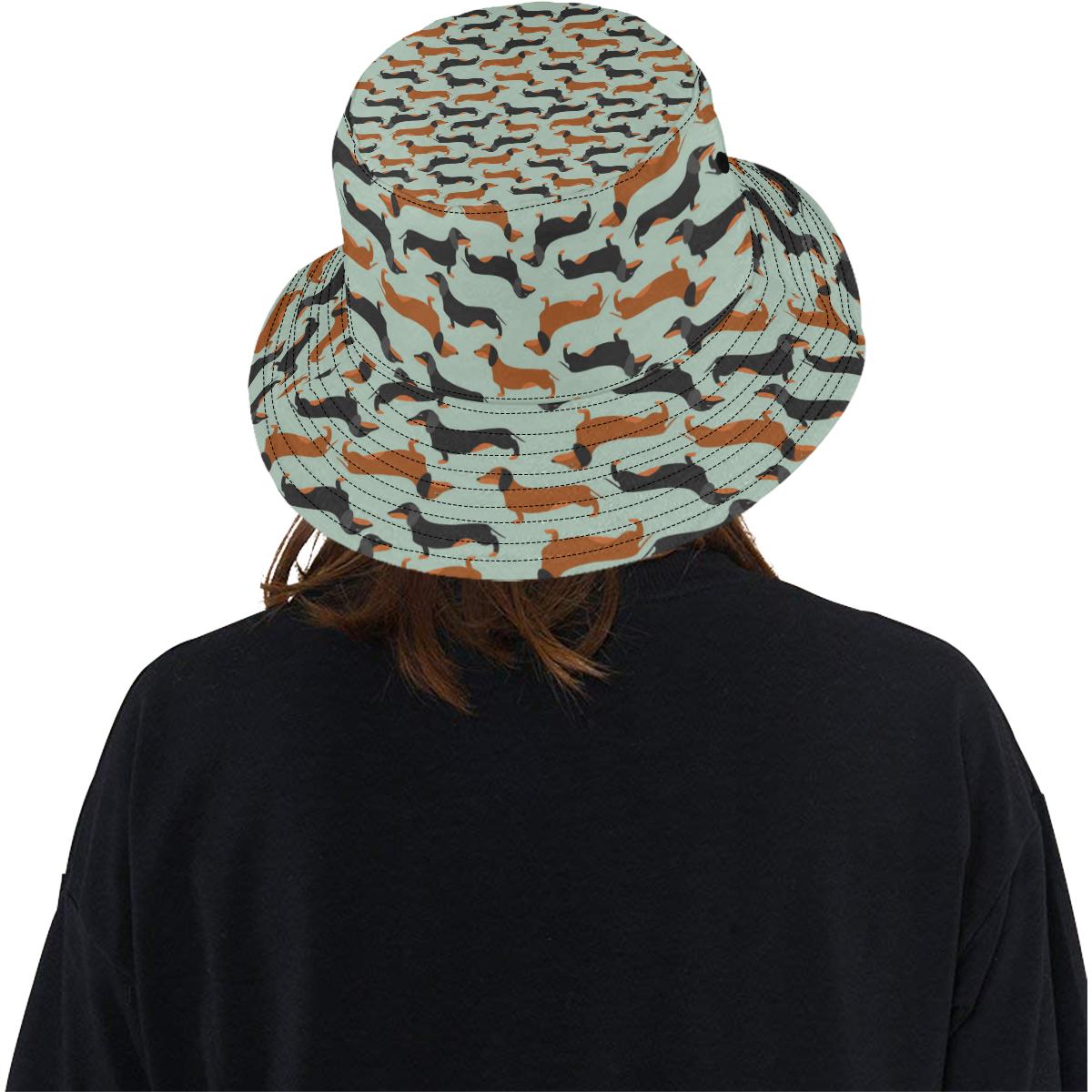 Dachshund Cute Print Pattern Unisex Bucket Hat