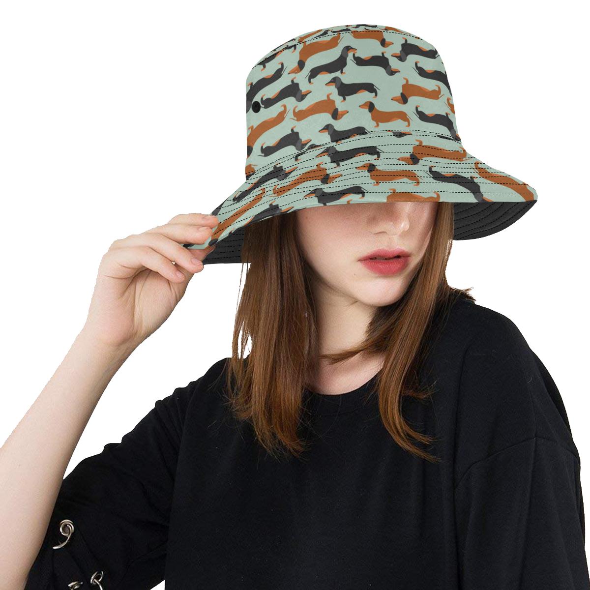 Dachshund Cute Print Pattern Unisex Bucket Hat