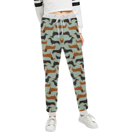 Dachshund Cute Print Pattern Unisex Casual Sweatpants (Model L11)-JTAMIGO.COM