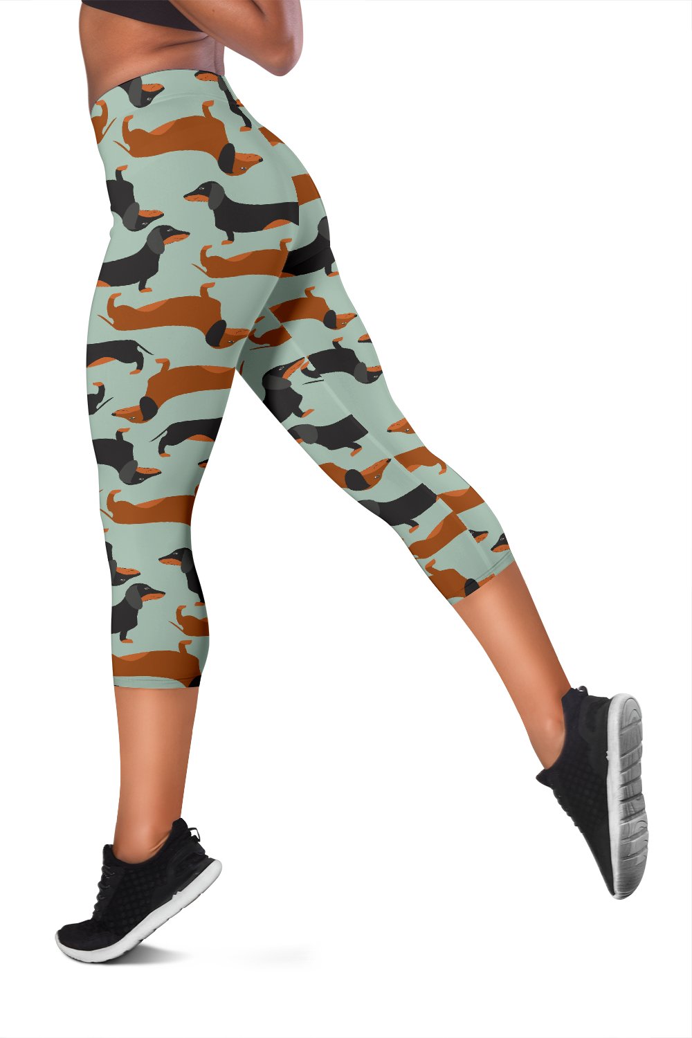 Dachshund Cute Print Pattern Women Capris