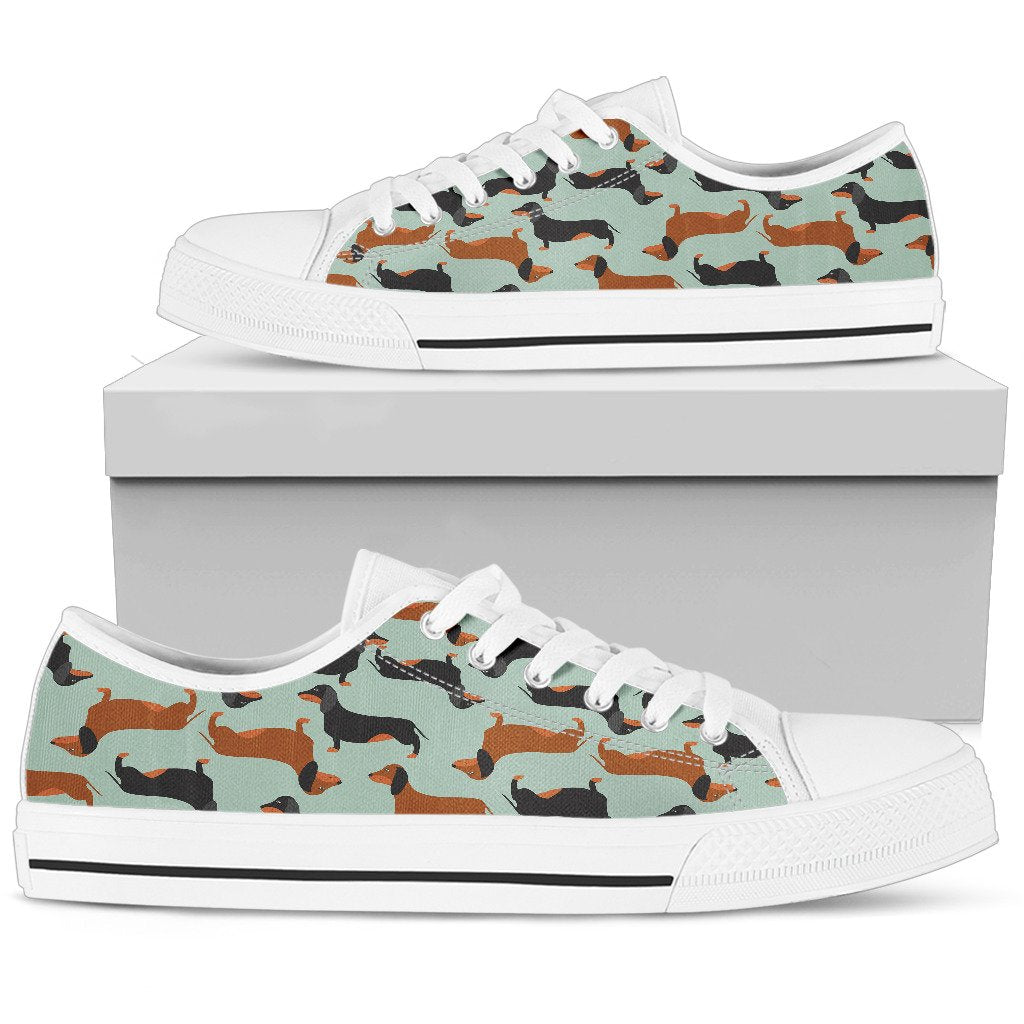Dachshund Cute Print Pattern Women Low Top Shoes