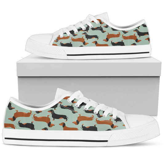 Dachshund Cute Print Pattern Women Low Top Shoes