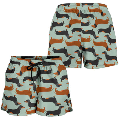 Dachshund Cute Print Pattern Women Shorts-JTAMIGO.COM