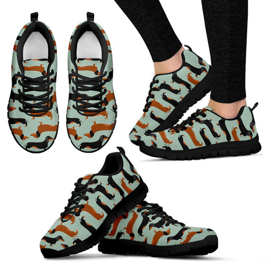Dachshund Cute Print Pattern Women Sneakers Shoes
