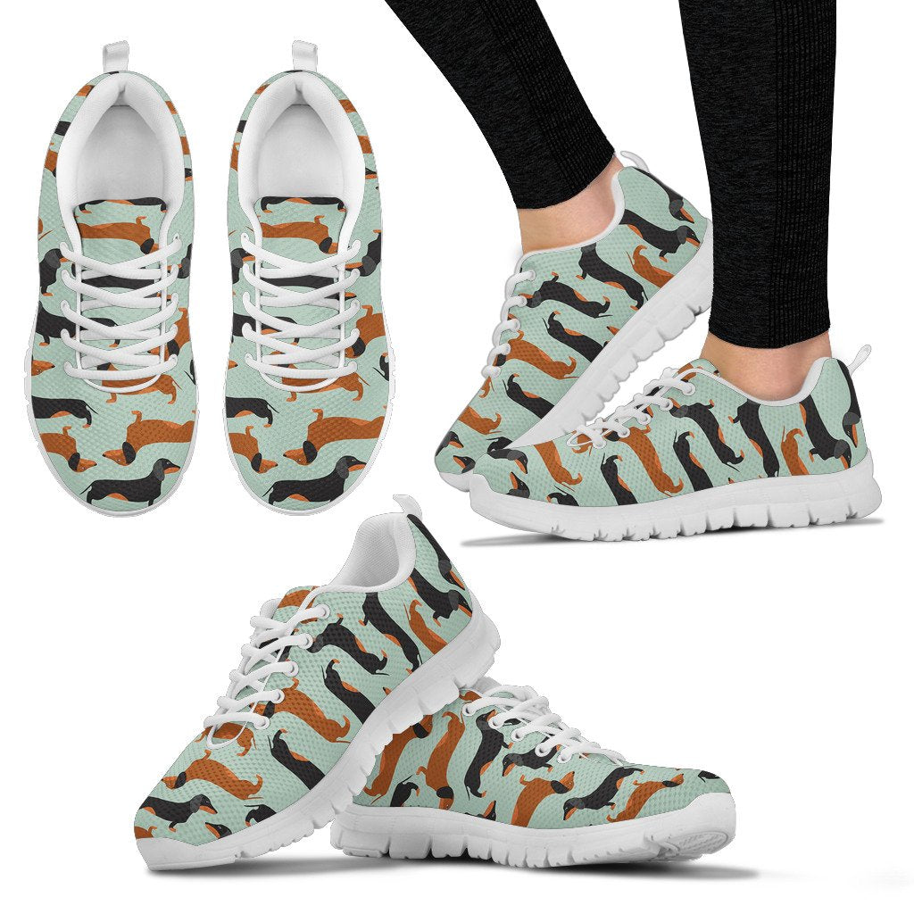 Dachshund Cute Print Pattern Women Sneakers Shoes