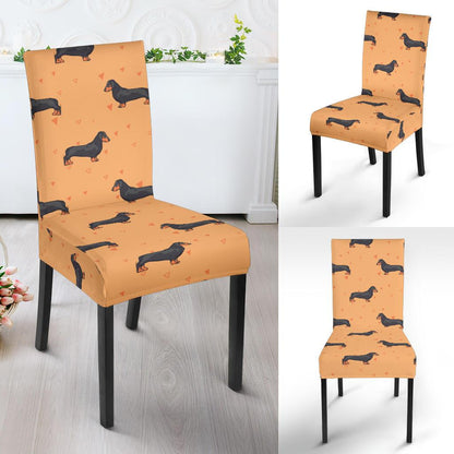 Dachshund Draw Print Pattern Dinning Chair Slipper-JTAMIGO.COM