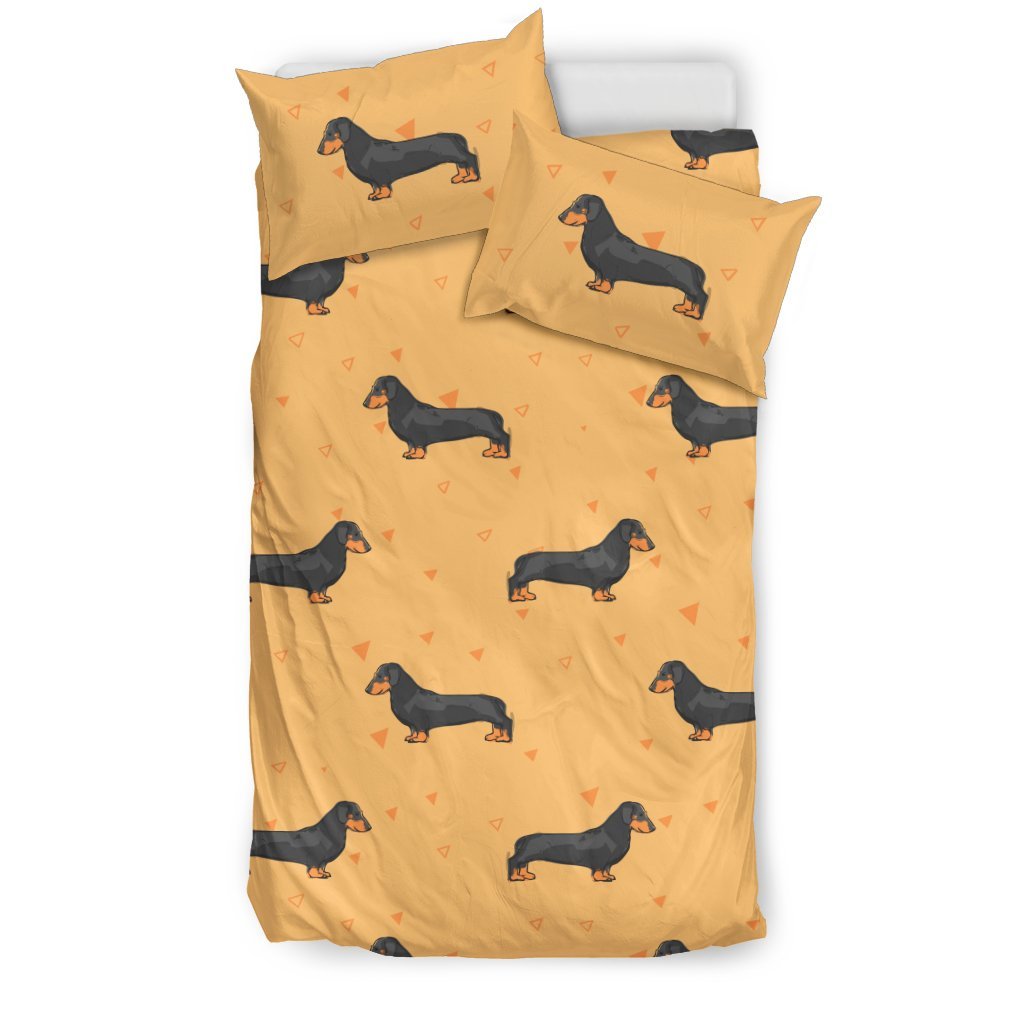 Dachshund Draw Print Pattern Duvet Cover Bedding Set