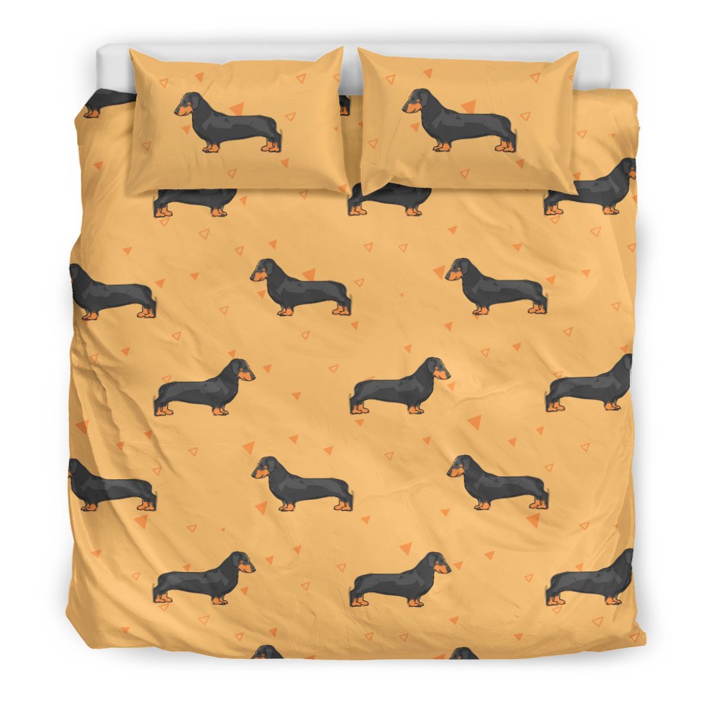 Dachshund Draw Print Pattern Duvet Cover Bedding Set