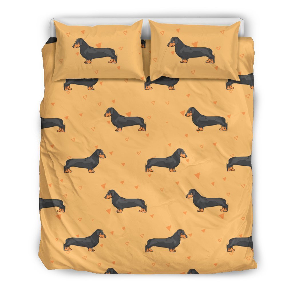 Dachshund Draw Print Pattern Duvet Cover Bedding Set