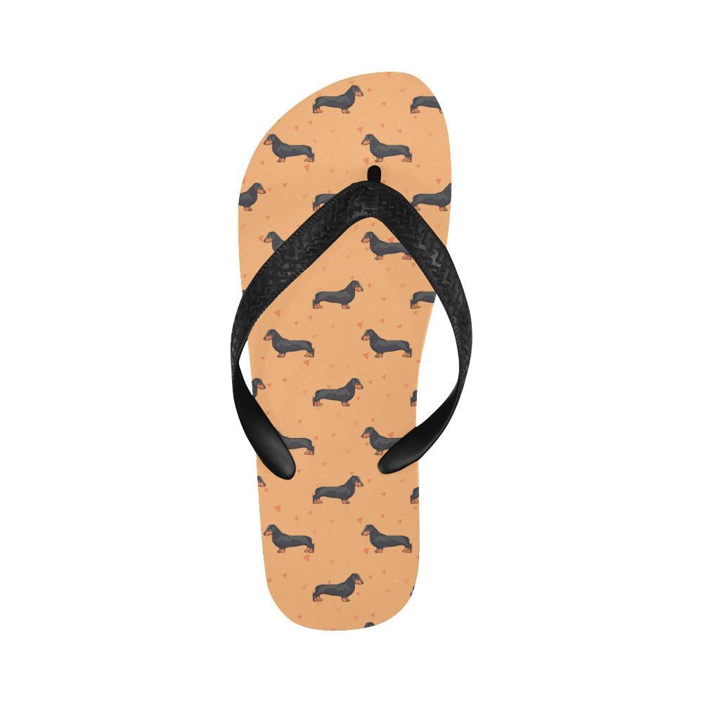 Dachshund Draw Print Pattern Flip Flops-JTAMIGO.COM