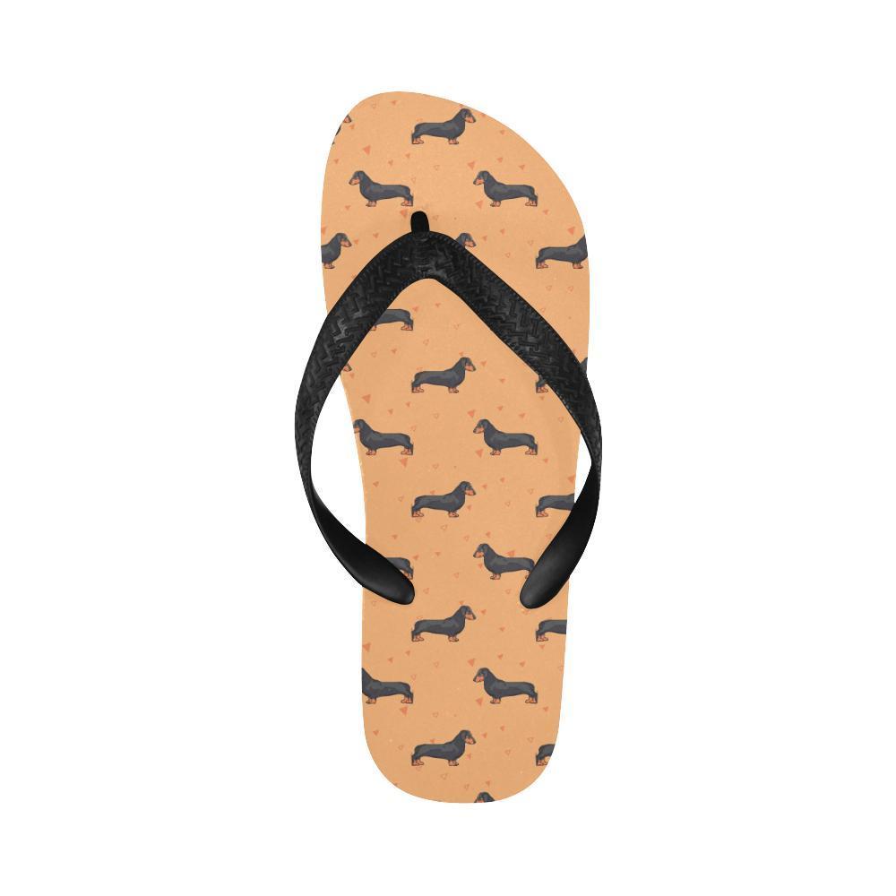 Dachshund Draw Print Pattern Flip Flops-JTAMIGO.COM
