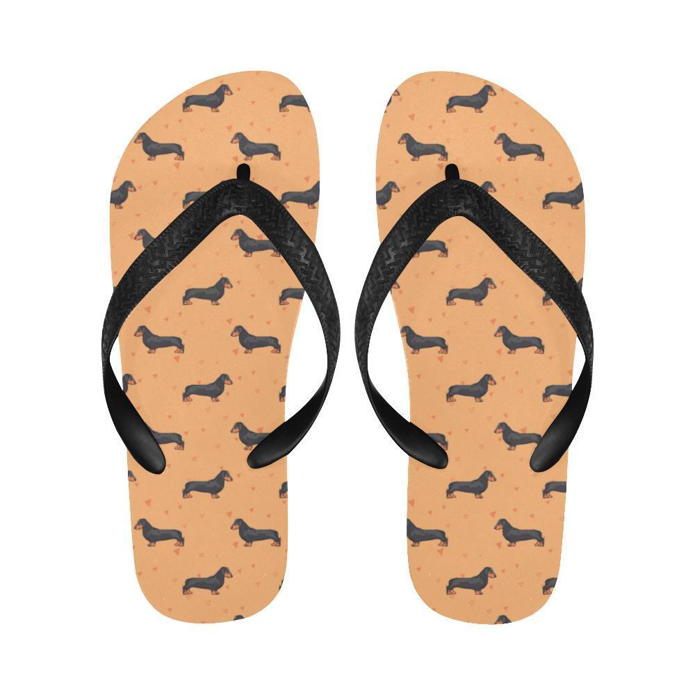 Dachshund Draw Print Pattern Flip Flops-JTAMIGO.COM