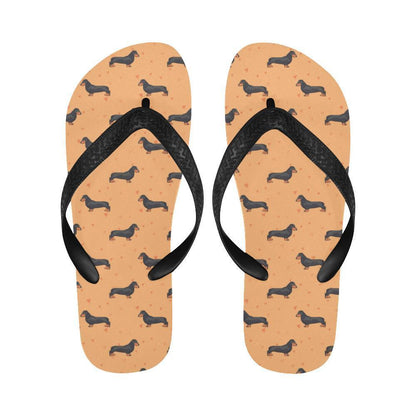 Dachshund Draw Print Pattern Flip Flops-JTAMIGO.COM