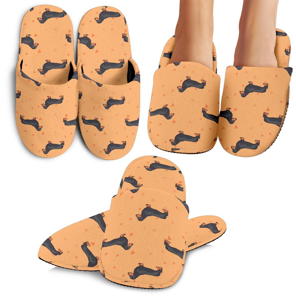 Dachshund Draw Print Pattern House Slippers