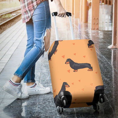 Dachshund Draw Print Pattern Luggage Cover Protector
