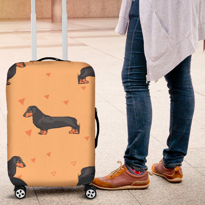 Dachshund Draw Print Pattern Luggage Cover Protector