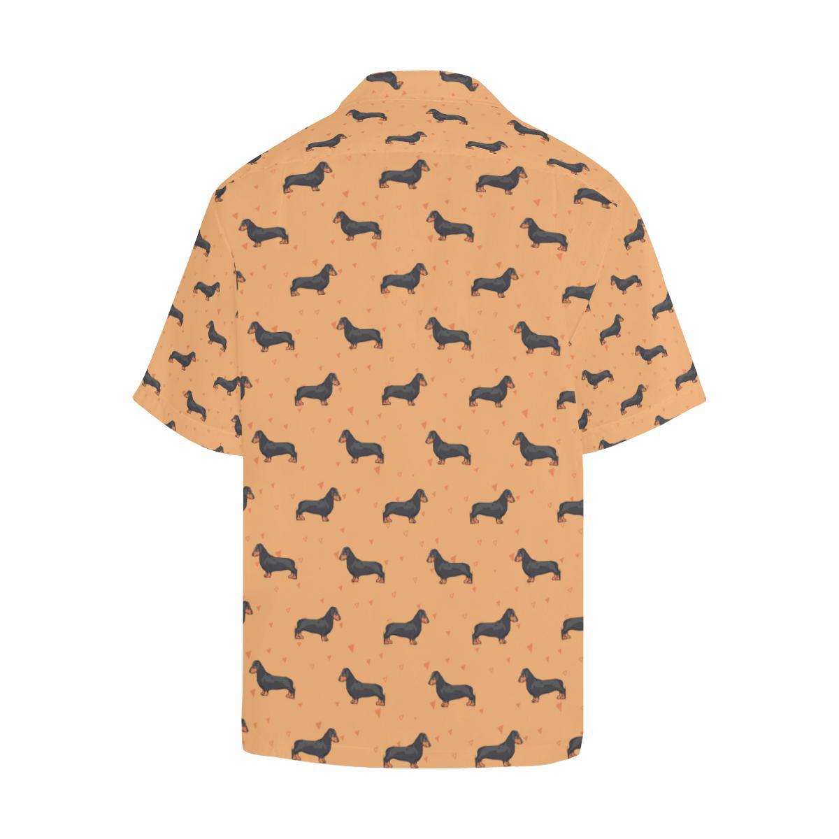 Dachshund Draw Print Pattern Men Aloha Hawaiian Shirt