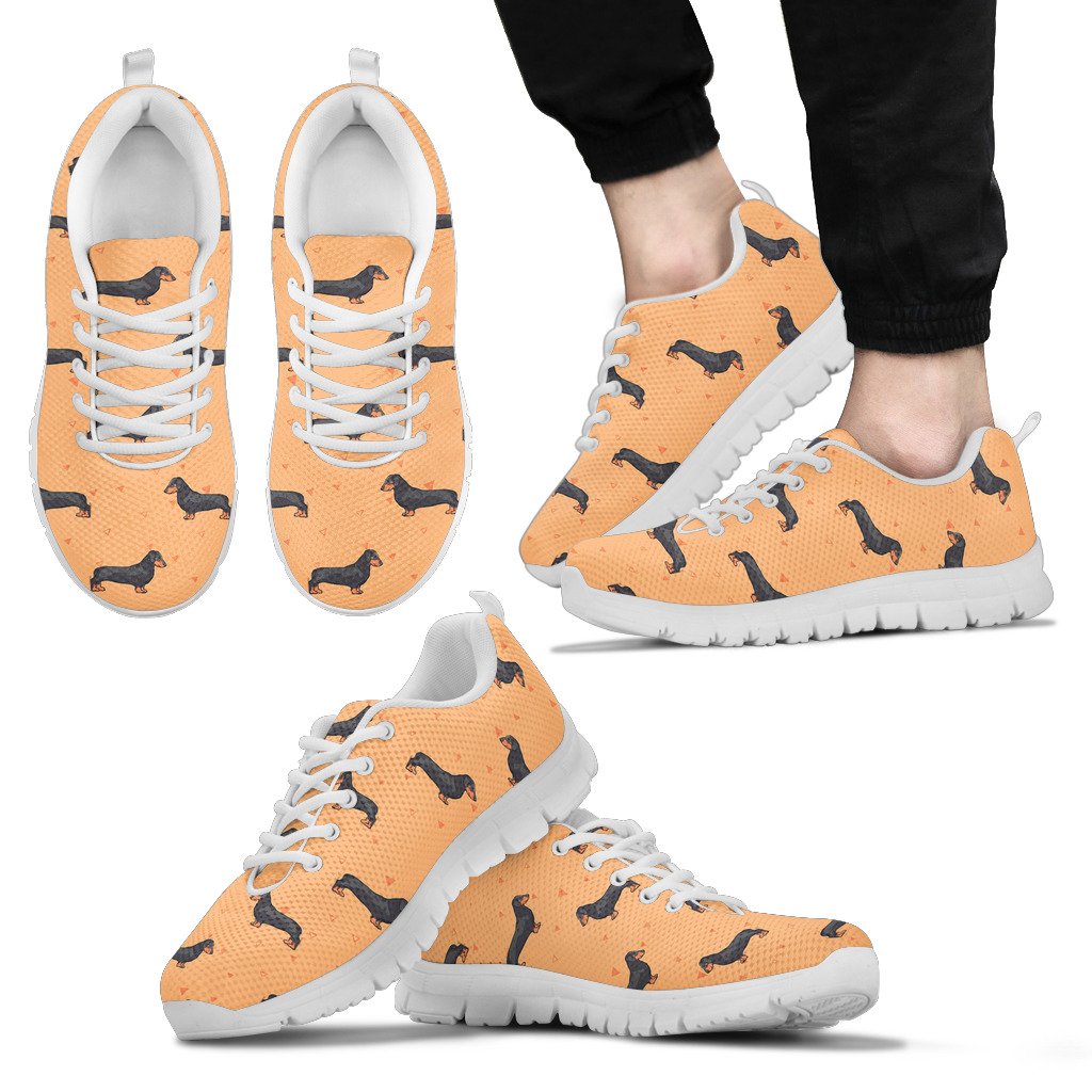 Dachshund Draw Print Pattern Men Sneakers Shoes