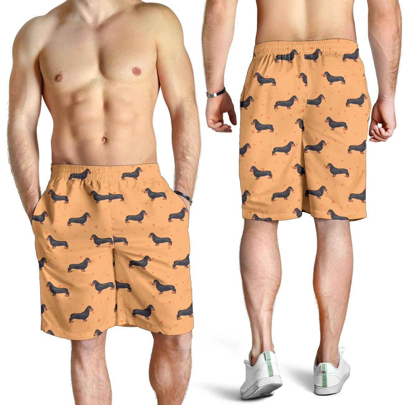 Dachshund Draw Print Pattern Mens Shorts-JTAMIGO.COM