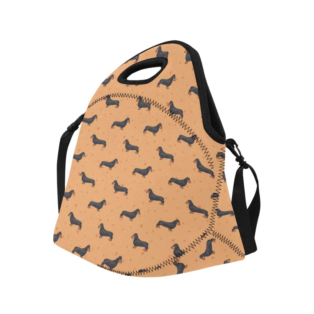 Dachshund Draw Print Pattern Neoprene Lunch Bag (Model 1669)(Large)-JTAMIGO.COM