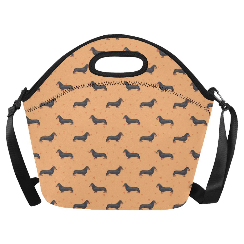 Dachshund Draw Print Pattern Neoprene Lunch Bag (Model 1669)(Large)-JTAMIGO.COM