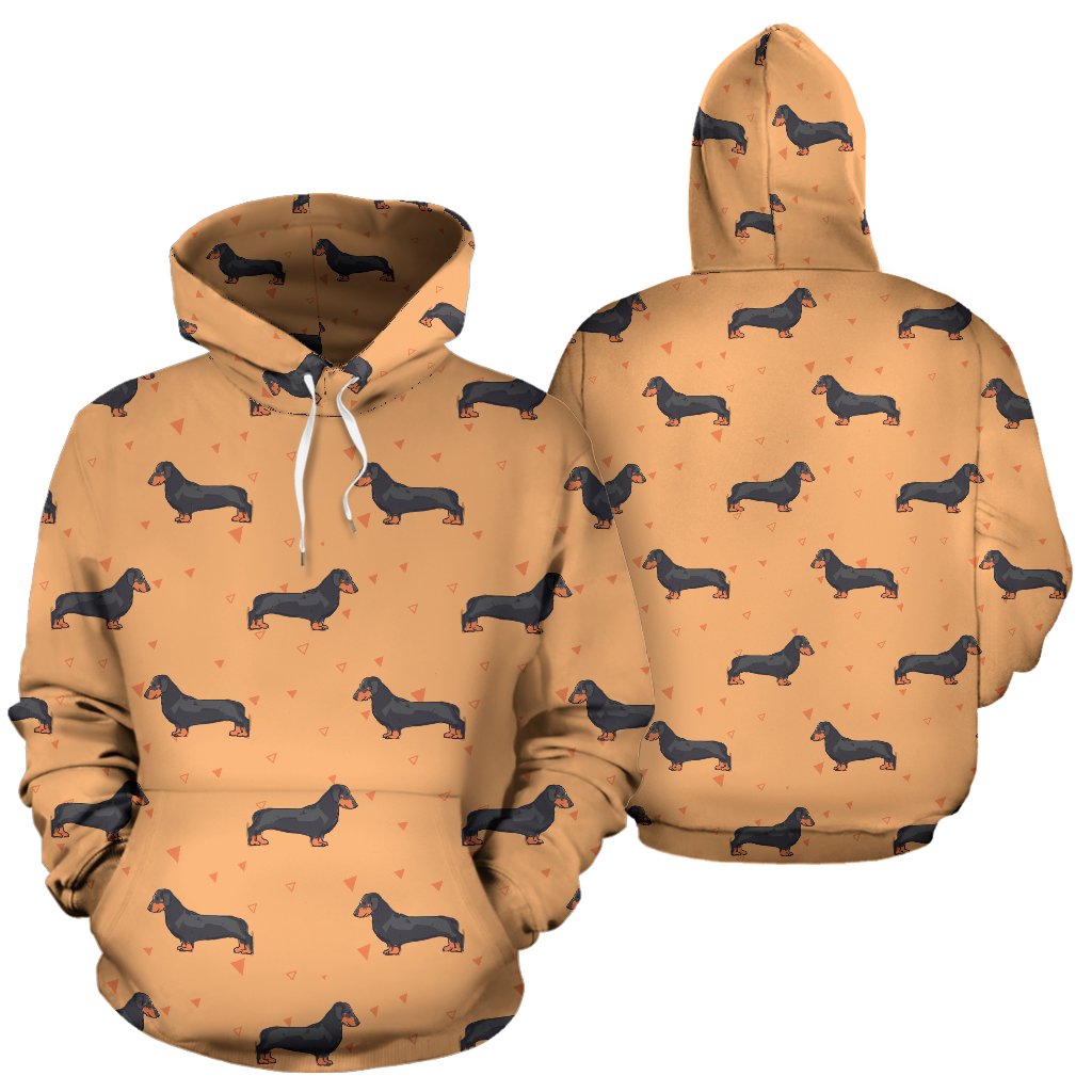 Dachshund Draw Print Pattern Pullover Hoodie