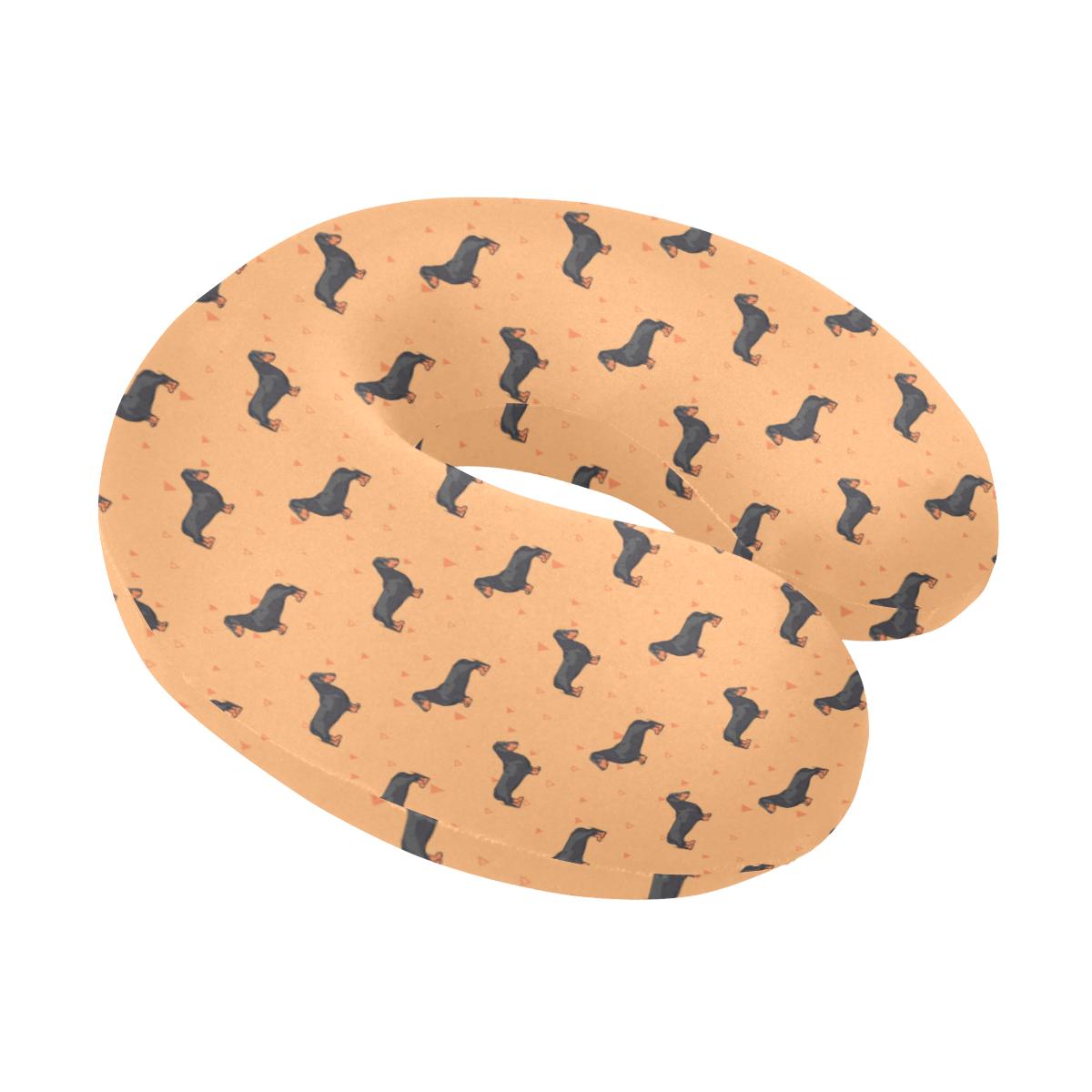 Dachshund Draw Print Pattern U-Shaped Travel Neck Pillow-JTAMIGO.COM