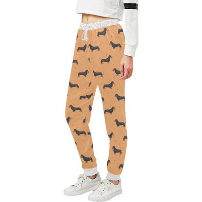 Dachshund Draw Print Pattern Unisex Casual Sweatpants (Model L11)-JTAMIGO.COM