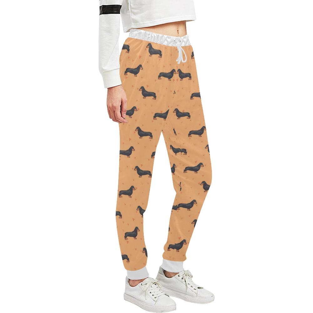 Dachshund Draw Print Pattern Unisex Casual Sweatpants (Model L11)-JTAMIGO.COM