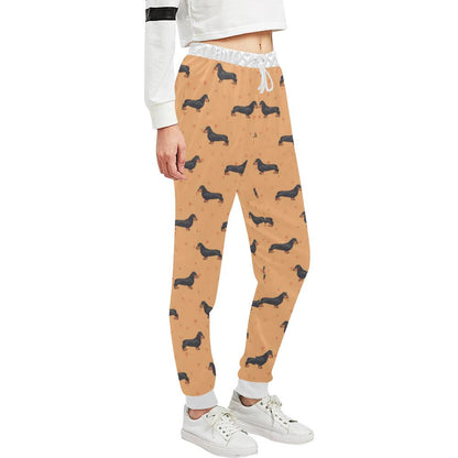 Dachshund Draw Print Pattern Unisex Casual Sweatpants (Model L11)-JTAMIGO.COM