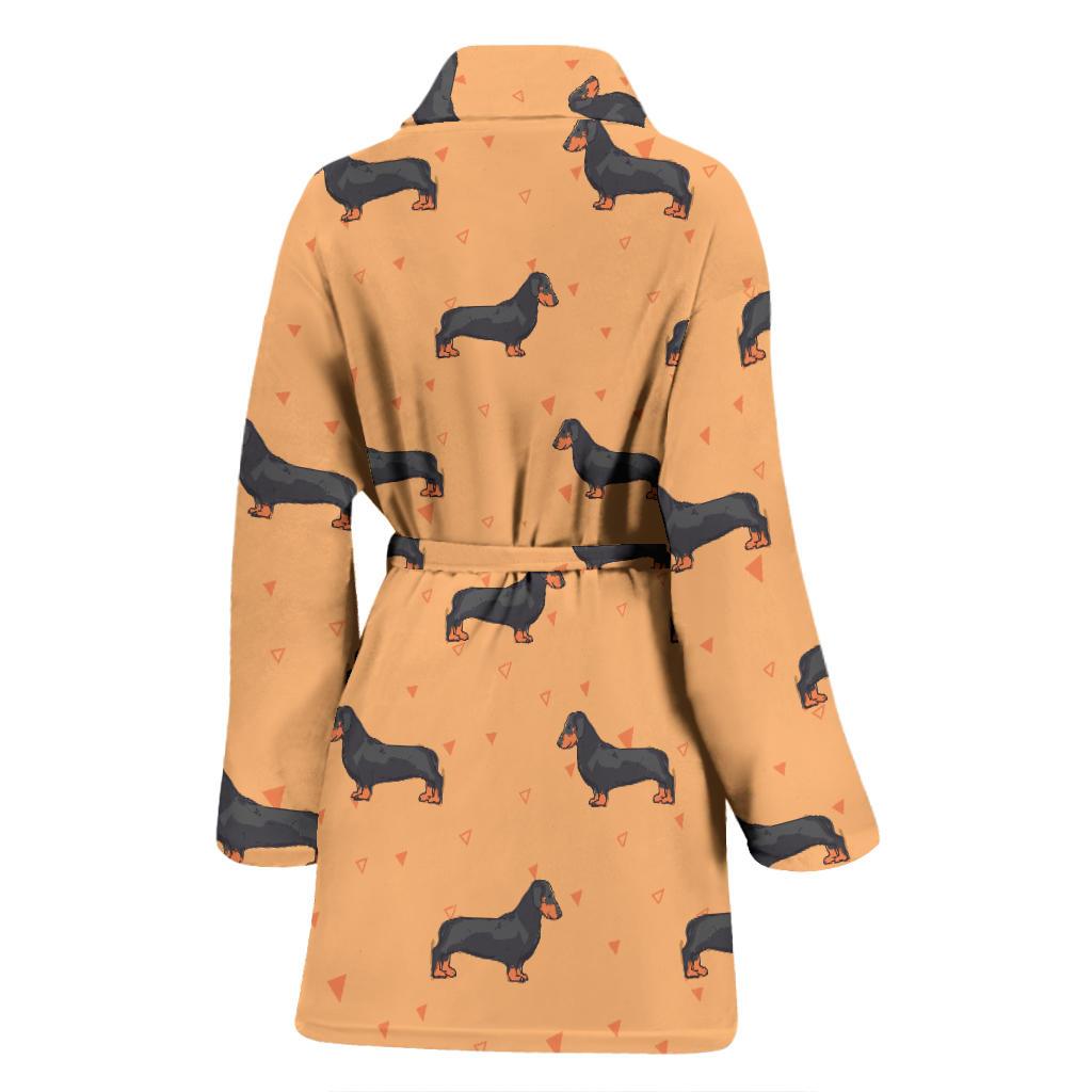 Dachshund Draw Print Pattern Women Bath Robe-JTAMIGO.COM