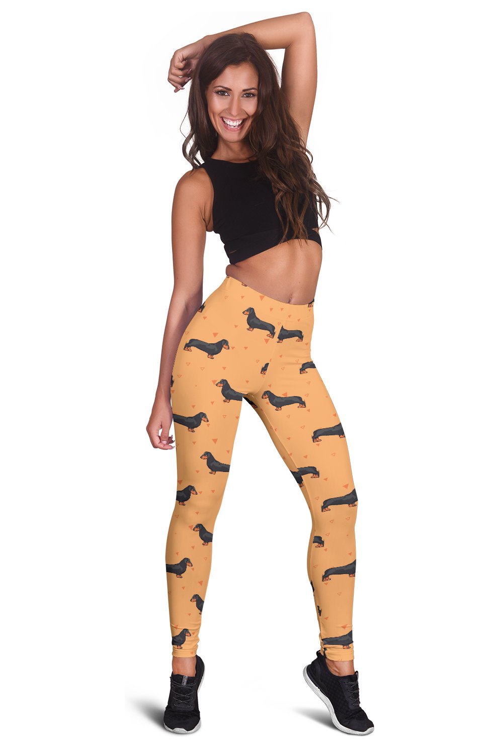 Dachshund Draw Print Pattern Women Leggings